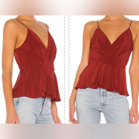 Bailey 44 “Annabelle” Rust-Toned Ruffled Cropped Cami - Picture 2 of 8